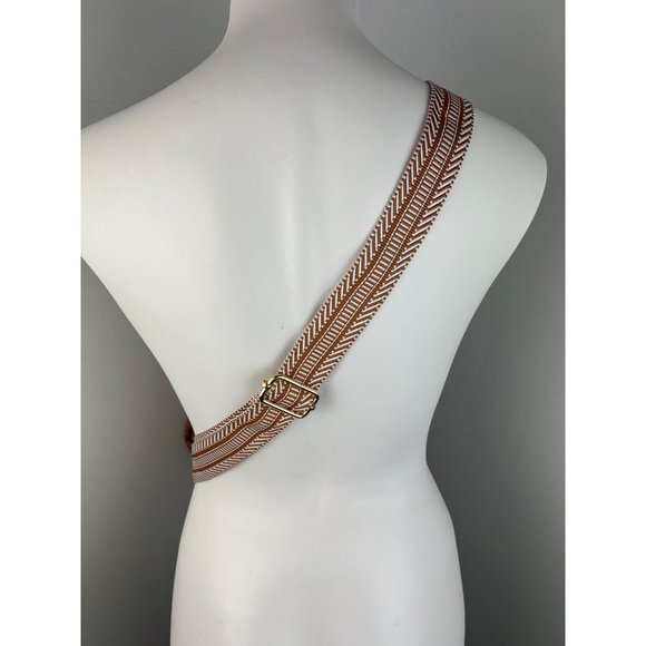 Brown Vegan Faux Leather Guitar Strap Crossbody Sling Bag - Picture 8 of 8